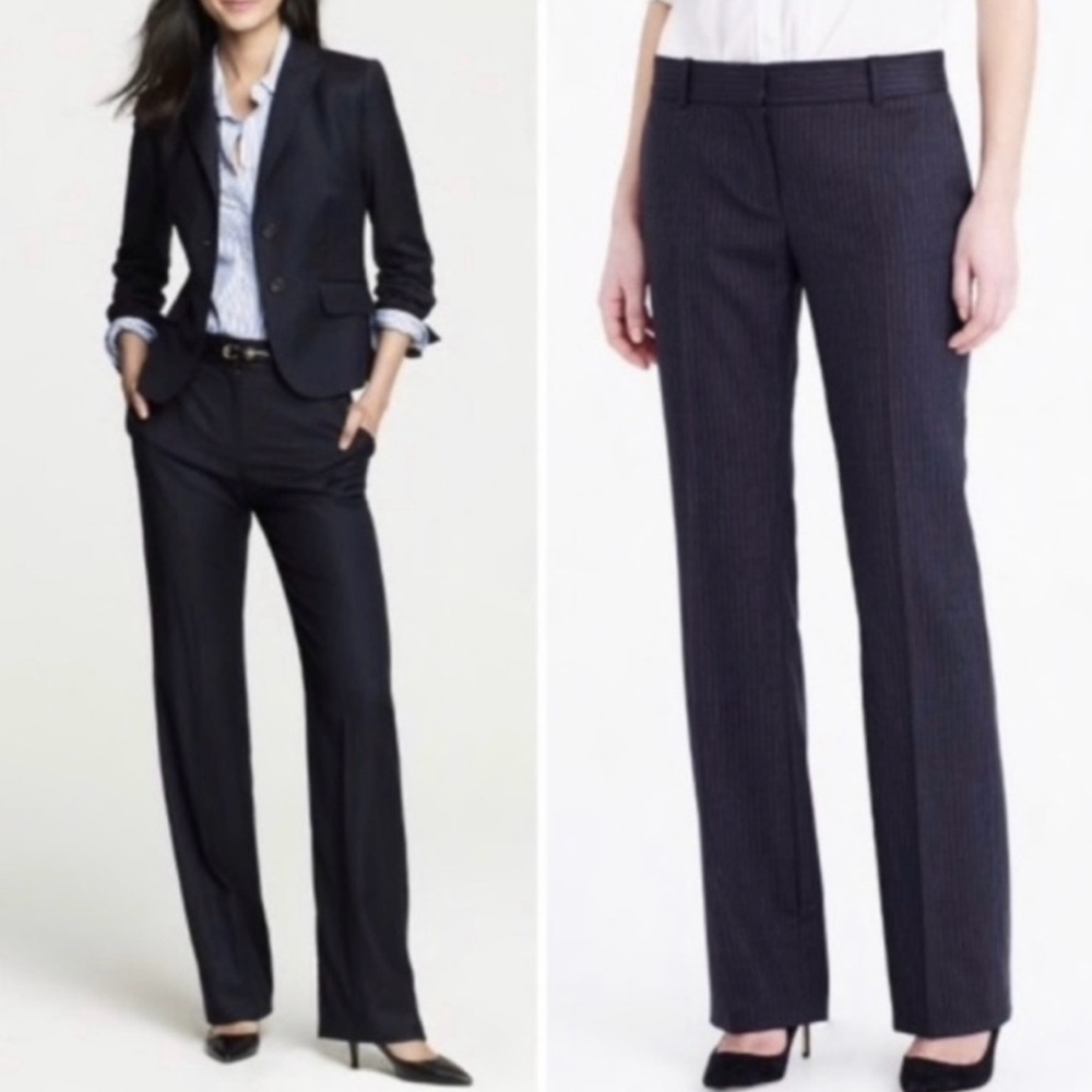 J.Crew 8T Black 1035 Súper 120’S Trousers 100%Wool.